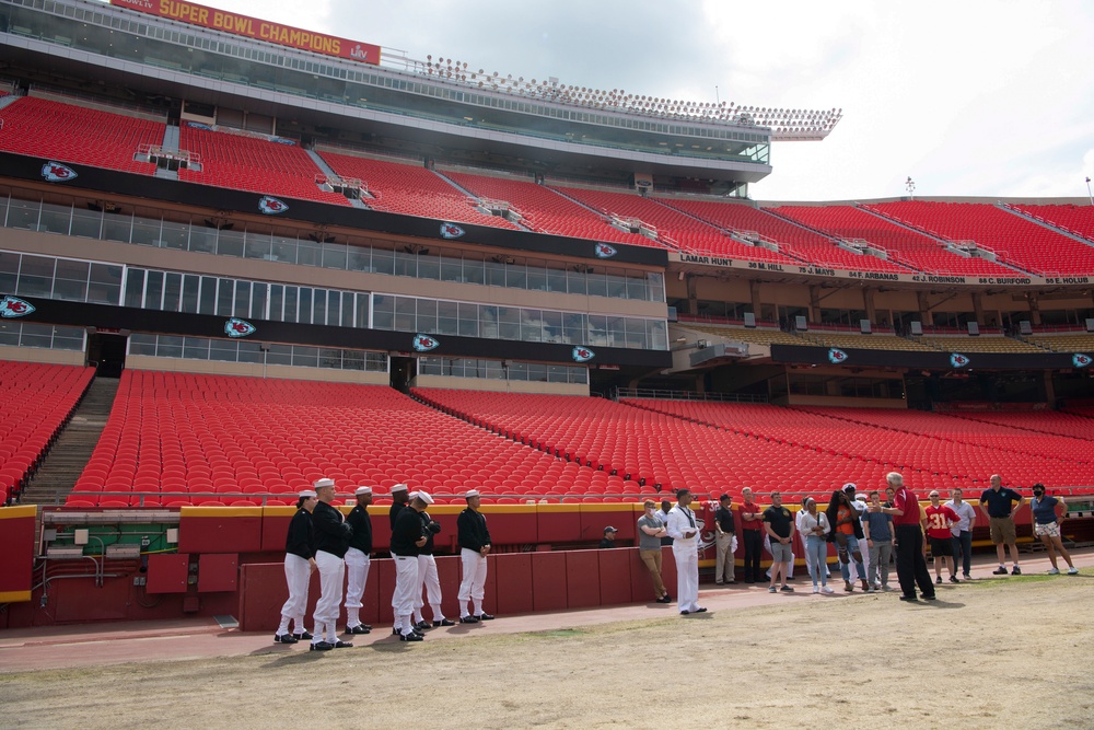 Sailors Tour Arrowhead Stadium During Kansas City Navy Week 2021