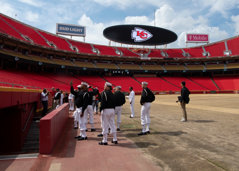 Sailors Tour Arrowhead Stadium During Kansas City Navy Week 2021