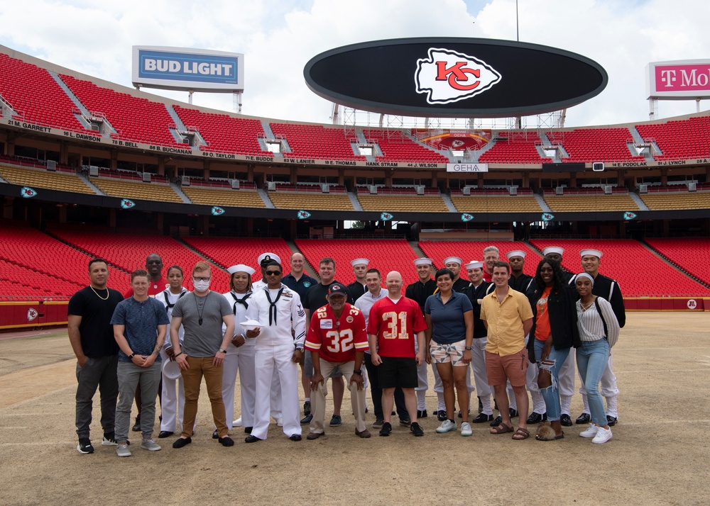 Sailors Tour Arrowhead Stadium During Kansas City Navy Week 2021