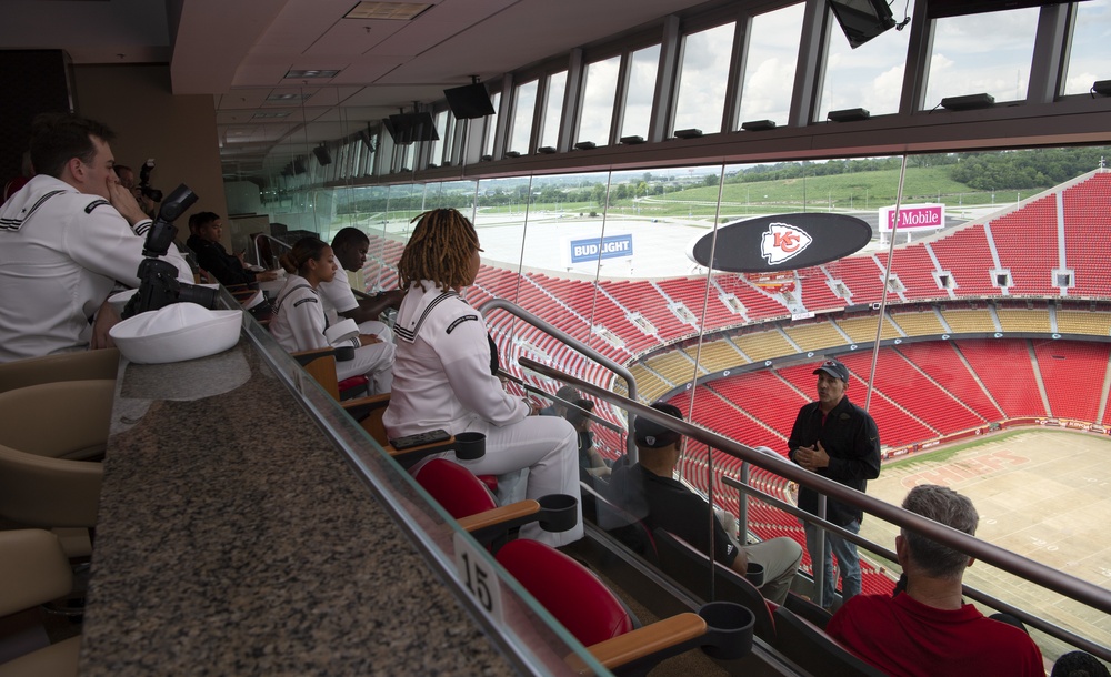 Sailors Tour Arrowhead Stadium During Kansas City Navy Week 2021