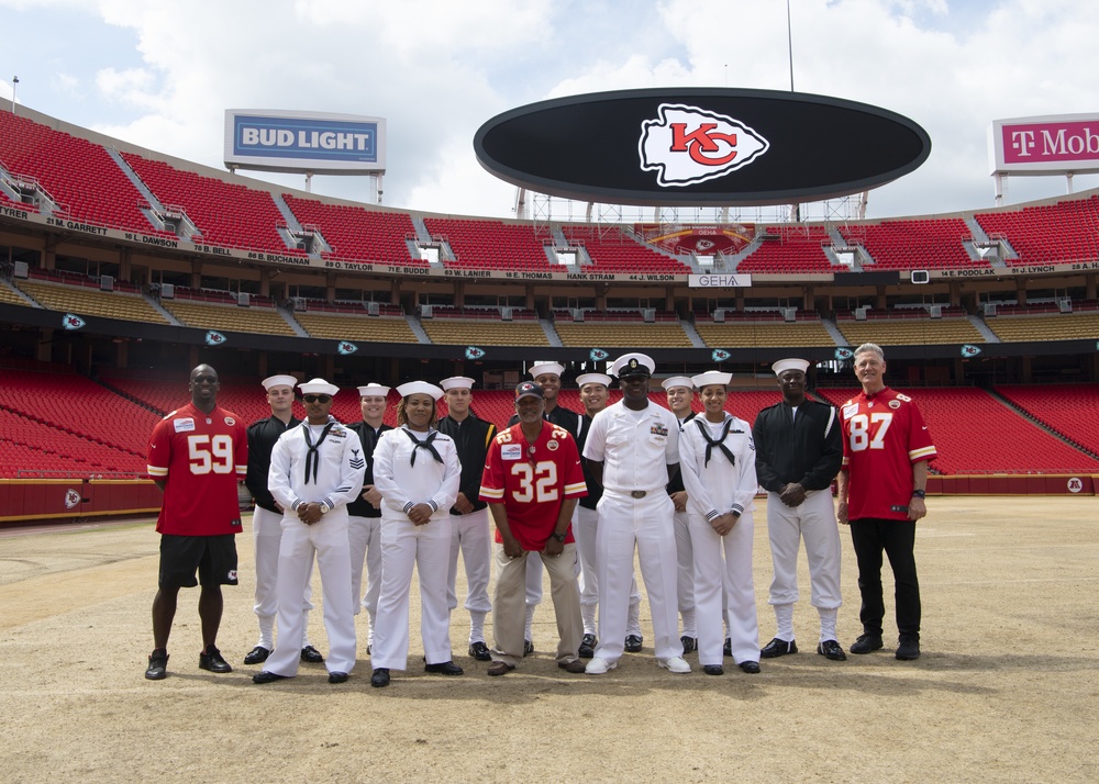 Sailors Tour Arrowhead Stadium During Kansas City Navy Week 2021