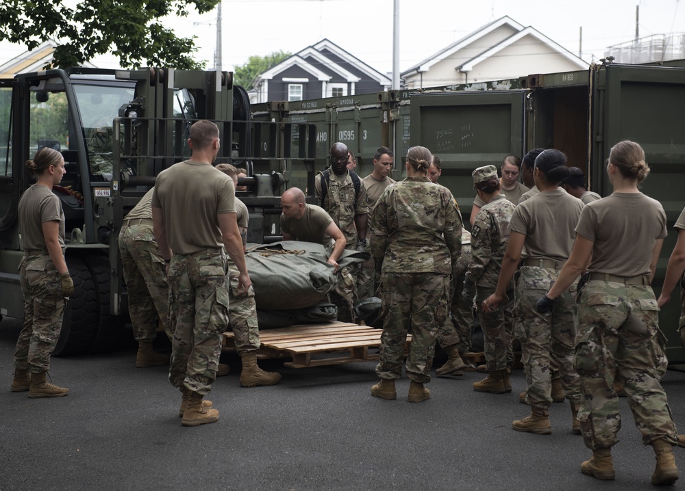 311th Field Hospital perform field exercise at Yokota