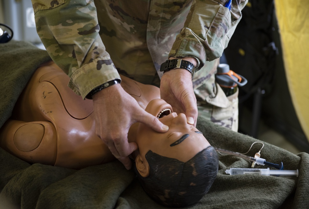 311th Field Hospital perform field exercise at Yokota