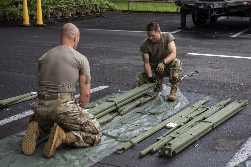 311th Field Hospital perform field exercise at Yokota