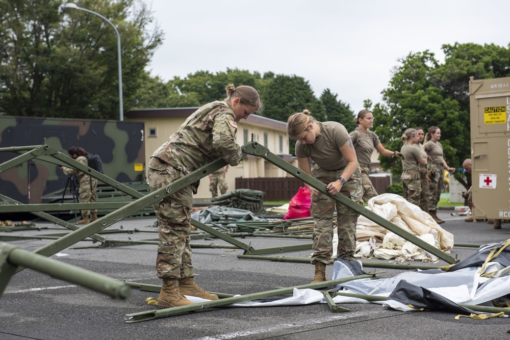 311th Field Hospital perform field exercise at Yokota