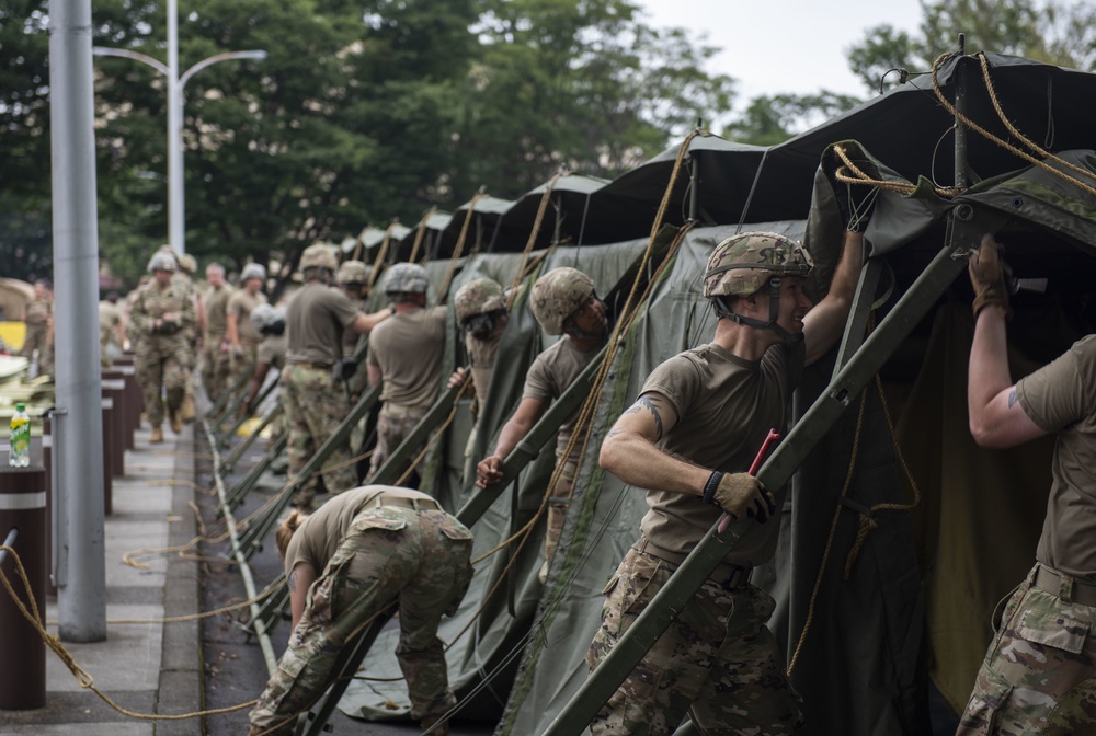 311th Field Hospital perform field exercise at Yokota