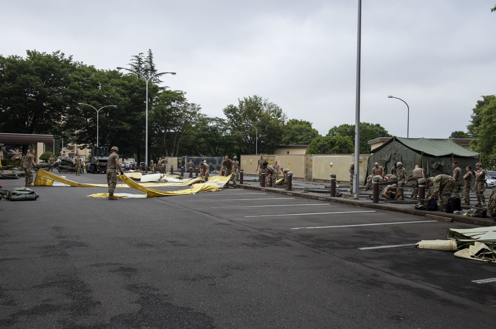 311th Field Hospital perform field exercise at Yokota