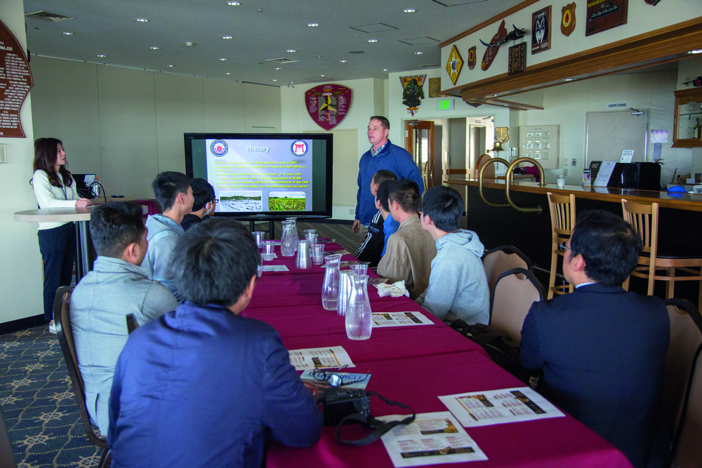 Seeing is believing: Japanese High School students from mainland visit Camp Schwab on a school trip