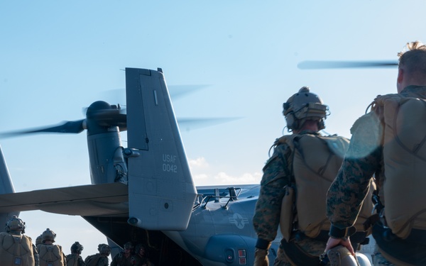 U.S. Special Operations forces conduct a military free fall training during exercise Sea Breeze 21.