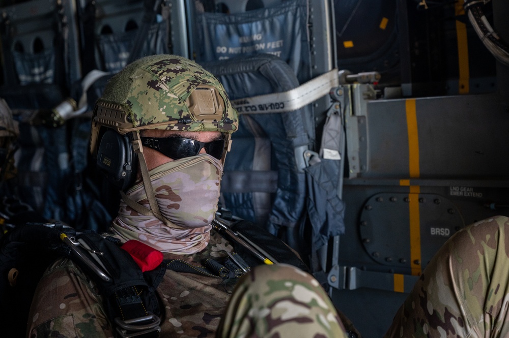 U.S. Special Operations forces conduct a military free fall training during exercise Sea Breeze 21.