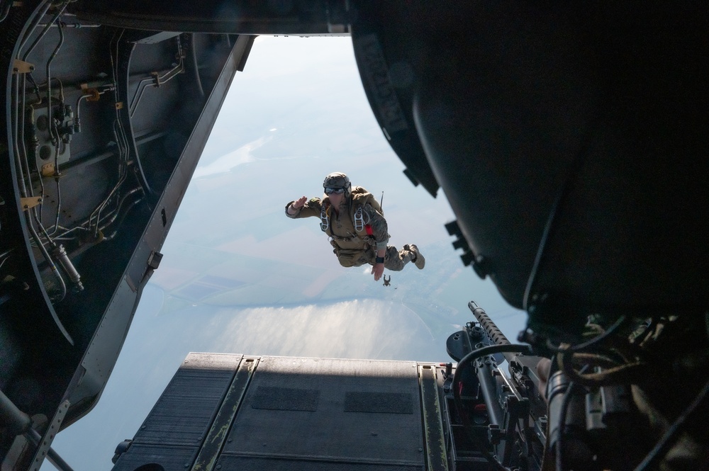 U.S. Special Operations forces conduct a military free fall training during exercise Sea Breeze 21.