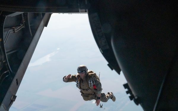 U.S. Special Operations forces conduct a military free fall training during exercise Sea Breeze 21.