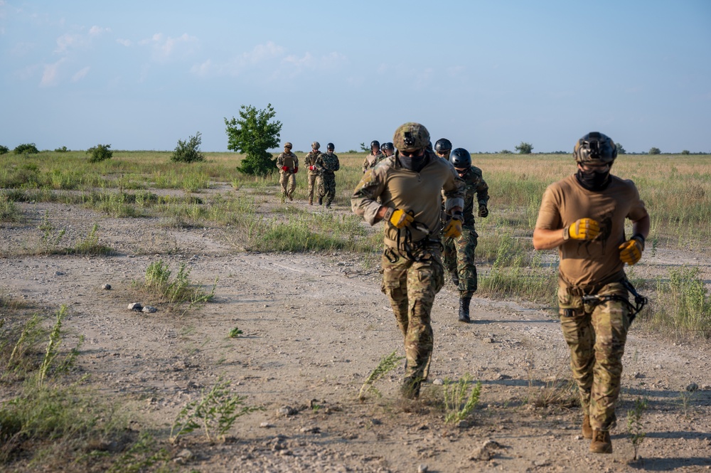 Multinational Special Operations Forces conduct fast-rope insertion and extraction training during exercise Sea Breeze 21.