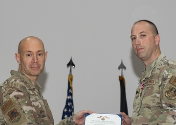The 387th Expeditionary Support Squadron hosts a Change of Command ceremony
