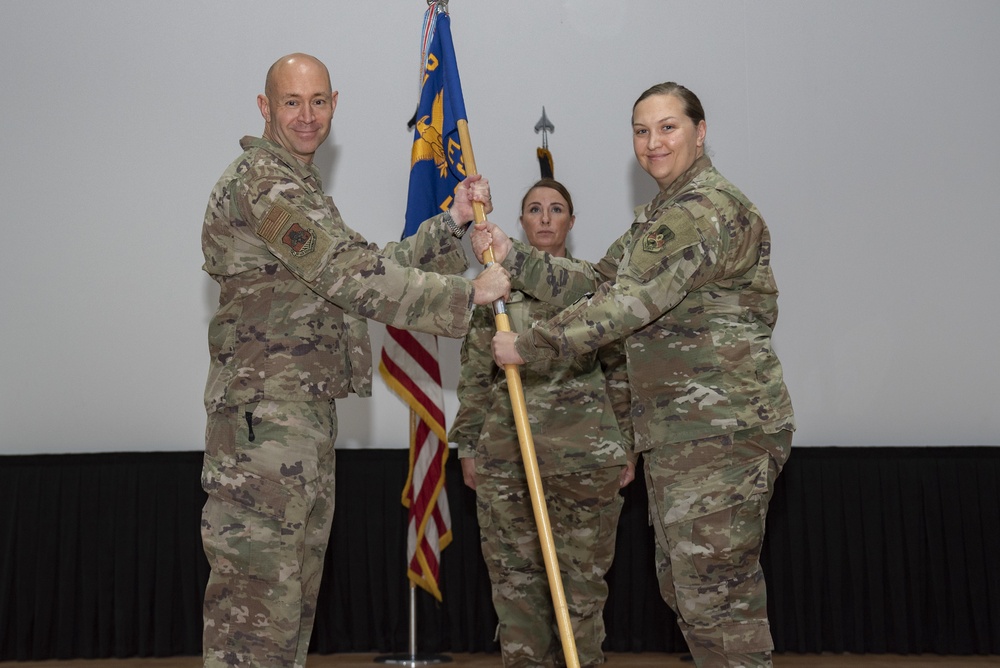 The 387th Expeditionary Support Squadron hosts a Change of Command ceremony