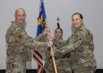 The 387th Expeditionary Support Squadron hosts a Change of Command ceremony