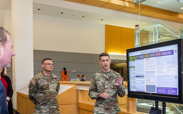 Interim Dean of Uniformed Services University School of Medicine, Captain Eric Elster, Visits Walter Reed Army Institute of Research