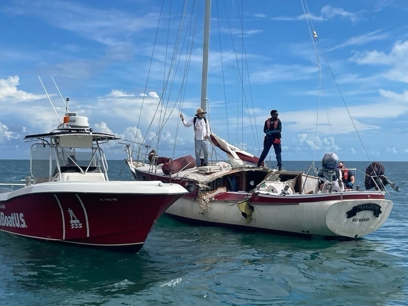 Coast Guard, agencies assist injured boater after boat collision off Key Largo