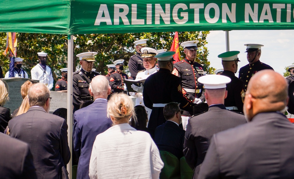 Marines Conduct Full Honors Funeral for Senator Warren