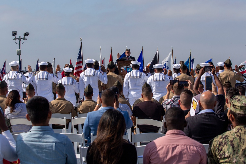 Service members become citizens during all-military naturalization ceremony