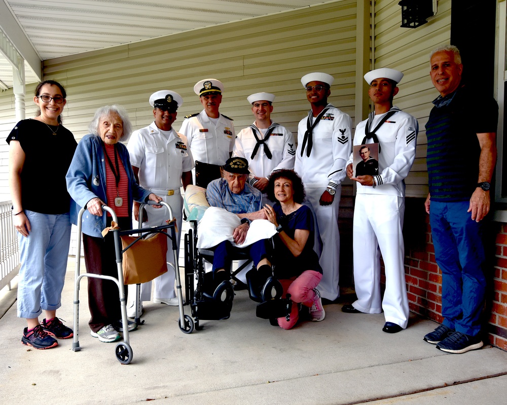 PCU Massachusetts Sailors Visit Battleship Mass Veteran in NJ