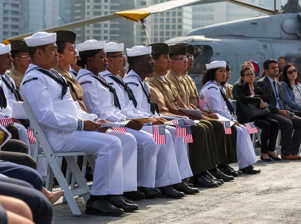 Service members become citizens during all-military naturalization ceremony