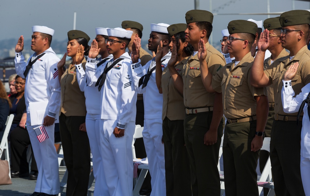 Service members become citizens during all-military naturalization ceremony