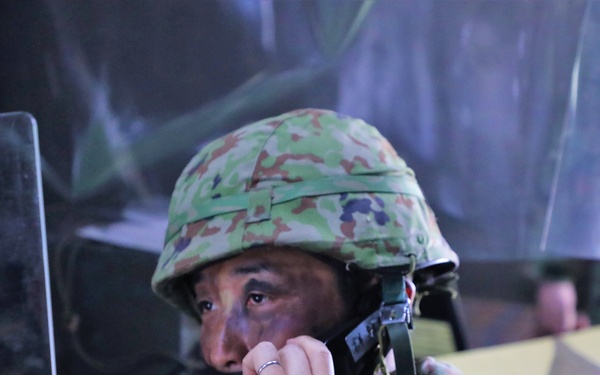 MG Laura Yeager visits bilateral Fire Direction Center Yausubetsu Training Area June 28