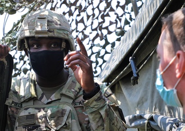 MG Laura Yeager visits bilateral Fire Direction Center Yausubetsu Training Area June 28