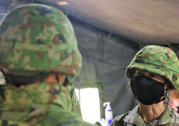 MG Laura Yeager visits bilateral Fire Direction Center Yausubetsu Training Area June 28