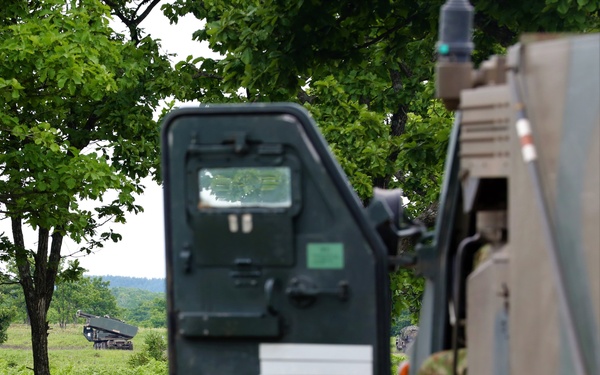U.S. Army HIMARS and JGSDF MLRS live fire at Yausubetsu Training Area during exercise Orient Shield 21-2