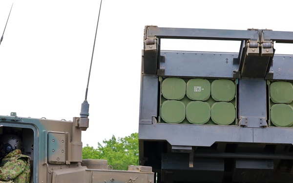 U.S. Army HIMARS and JGSDF MLRS live fire at Yausubetsu Training Area during exercise Orient Shield 21-2