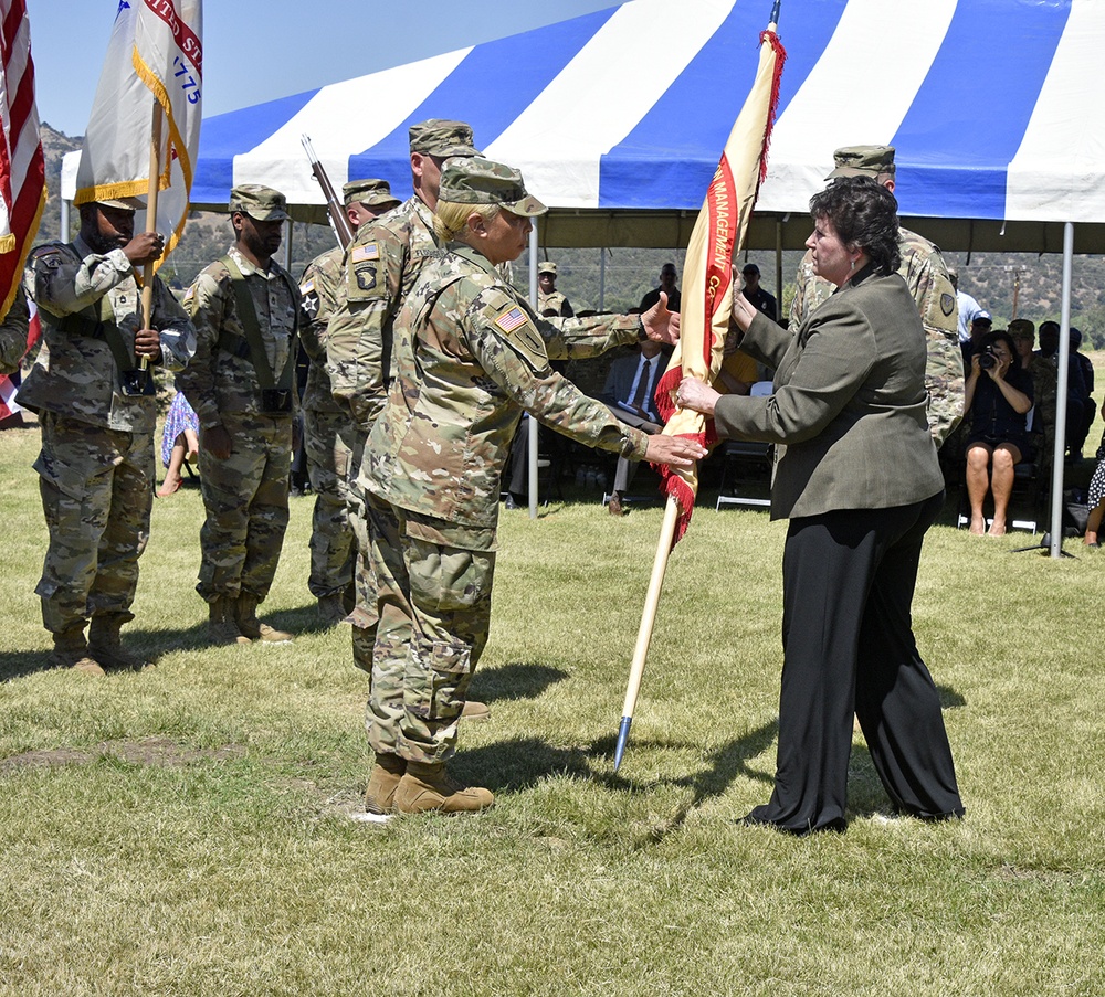 Col. Lisa Lamb Receives FHL Garrison Colors in Change of Command Ceremony
