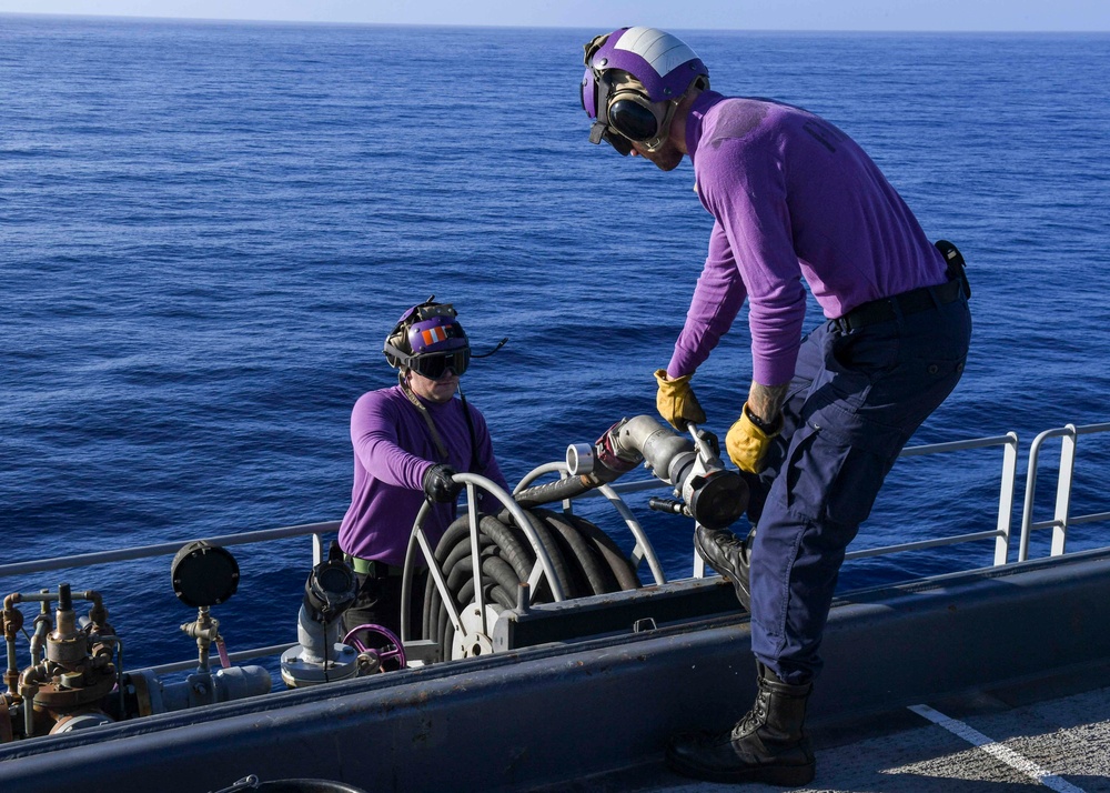 USS Hershel &quot;Woody&quot; Williams fuel testing