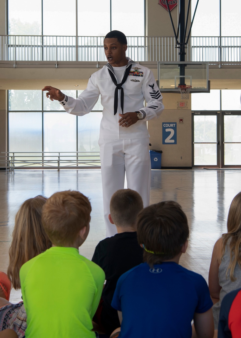 Sailors Visit YMCA Kids During Kansas City Navy Week 2021