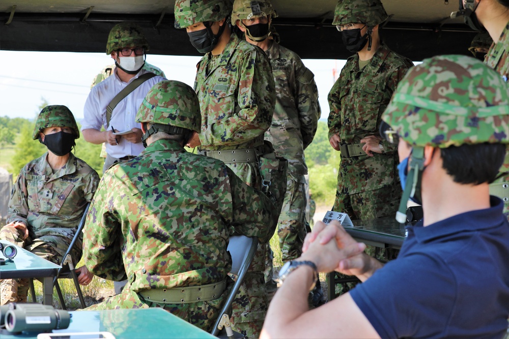 Key leaders visit and observe live fire at Yausubetsu Training Area June 28 during exercise Orient Shield 21-2