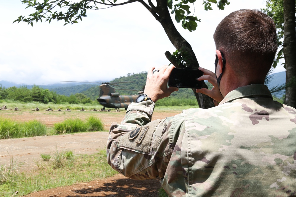 U.S. Army Japan Commanding General visits Aibano Training Area during Orient Shield 21-2