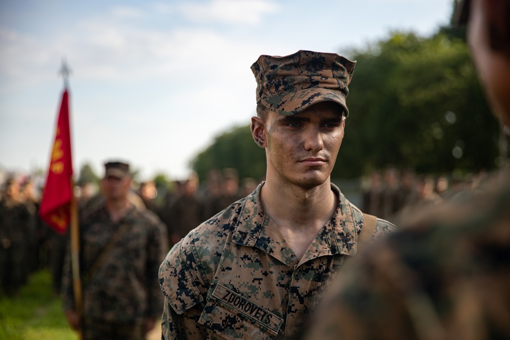 U.S. Marines Get Promoted During Sea Breeze 21