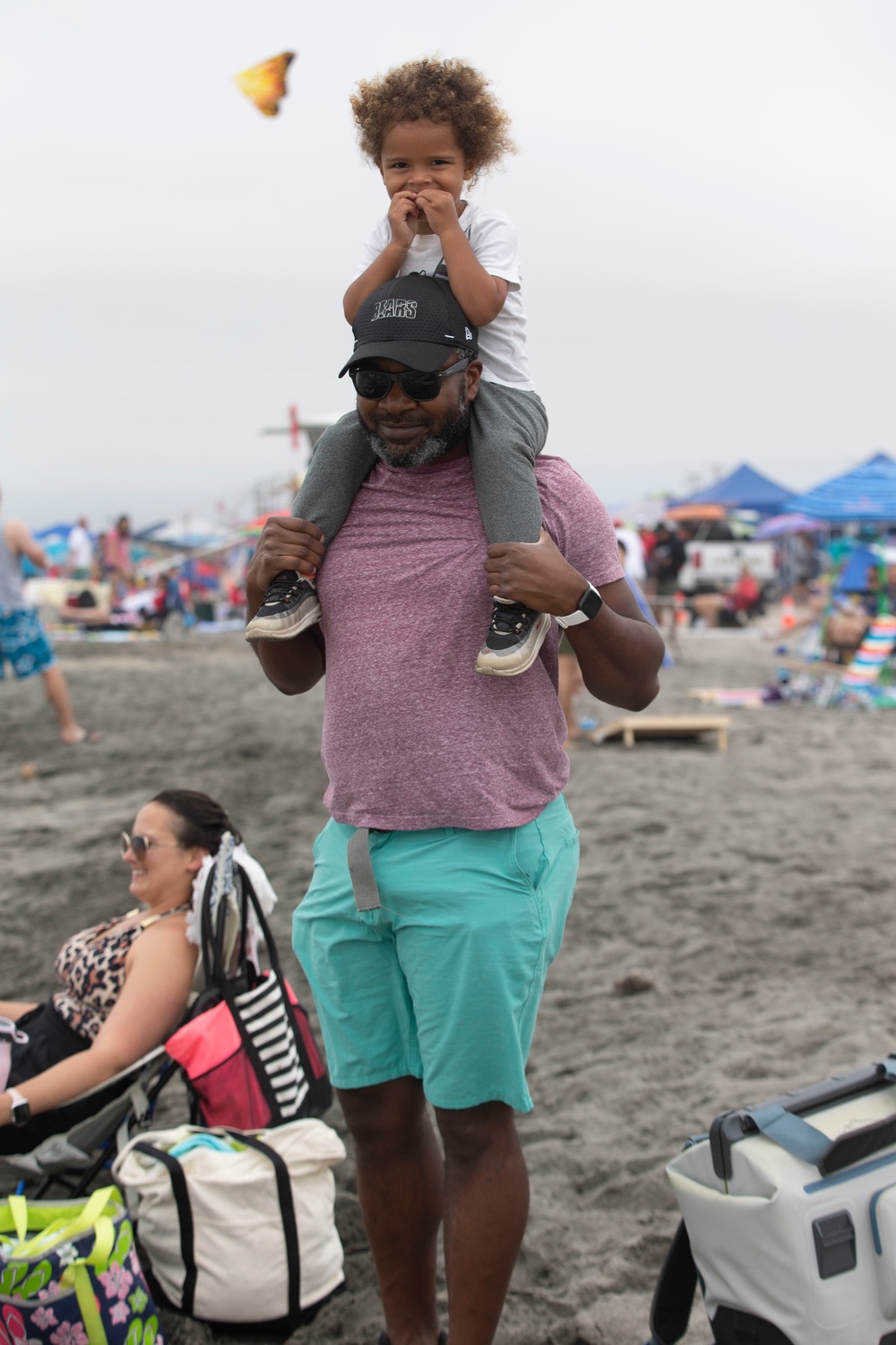 Service members, families relax at Del Mar Beach for Independence Day