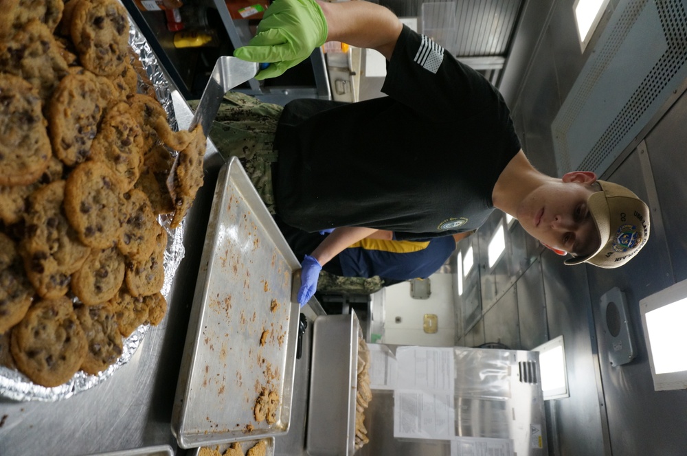 Sailor Prepares Dessert For His Crew