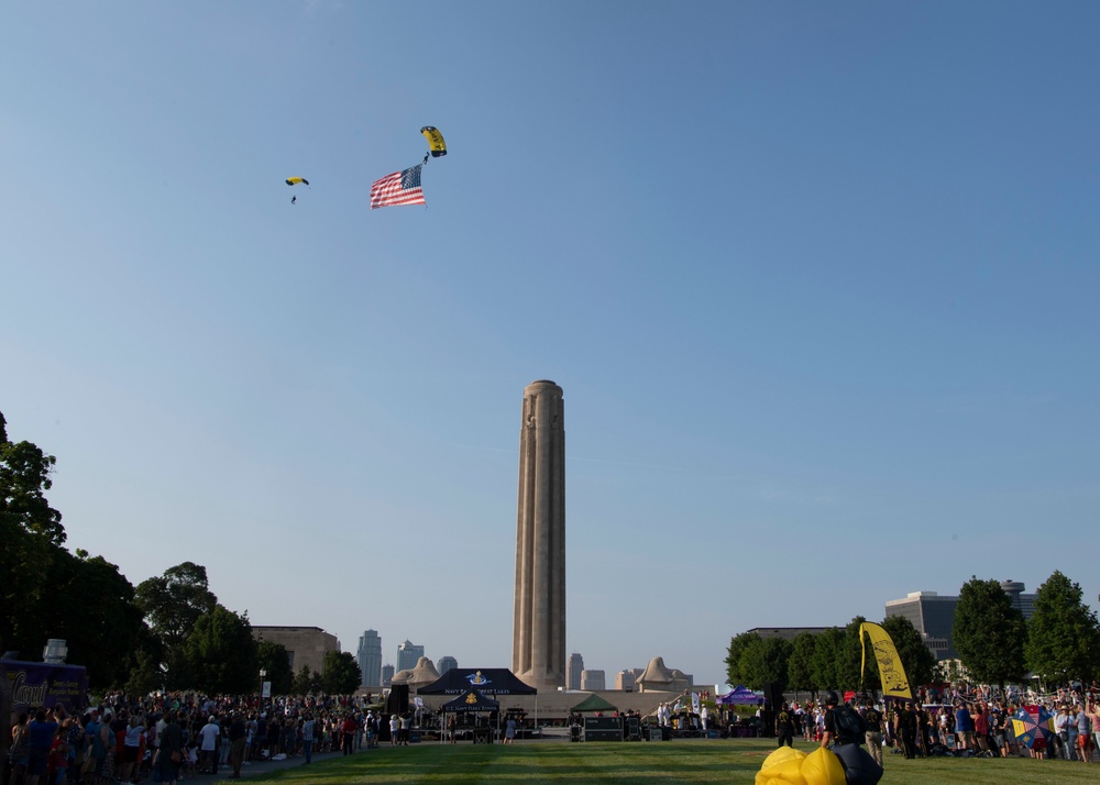 Sailors Celebrate Independence Day at National WWI Museum During Kansas City Navy Week