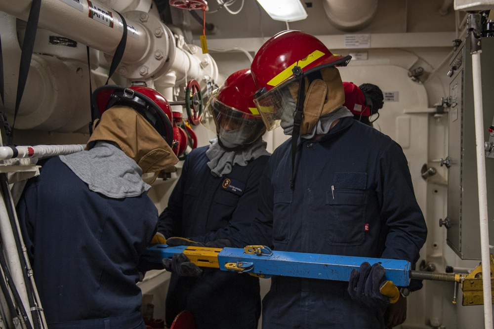 USS Laboon Conducts General Quarters Training Drill