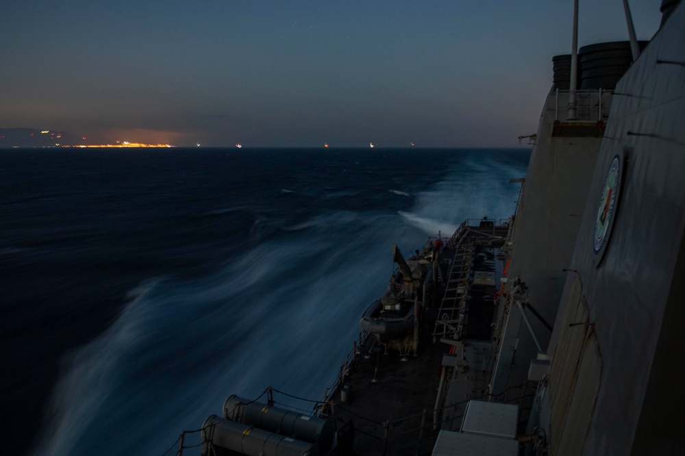 USS Laboon Transits Strait of Gibraltar