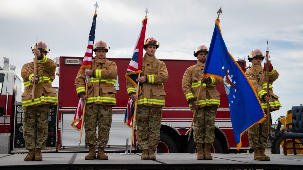 48th CES change of command ceremony