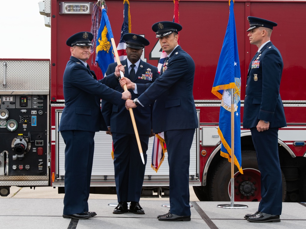 48th CES change of command ceremony