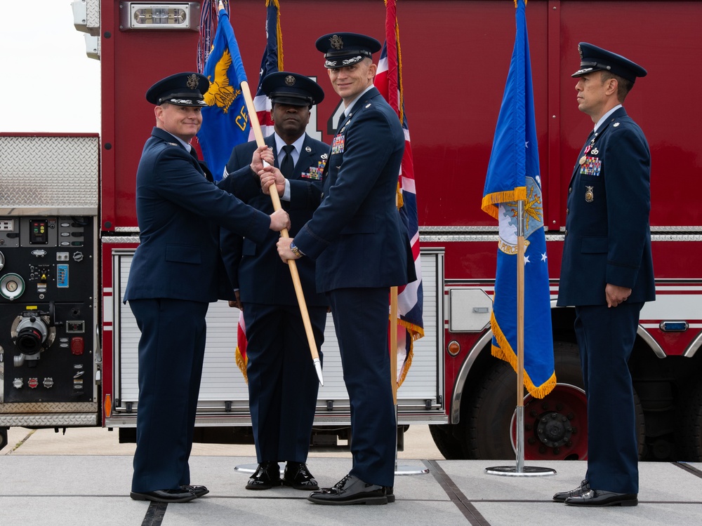 48th CES change of command ceremony