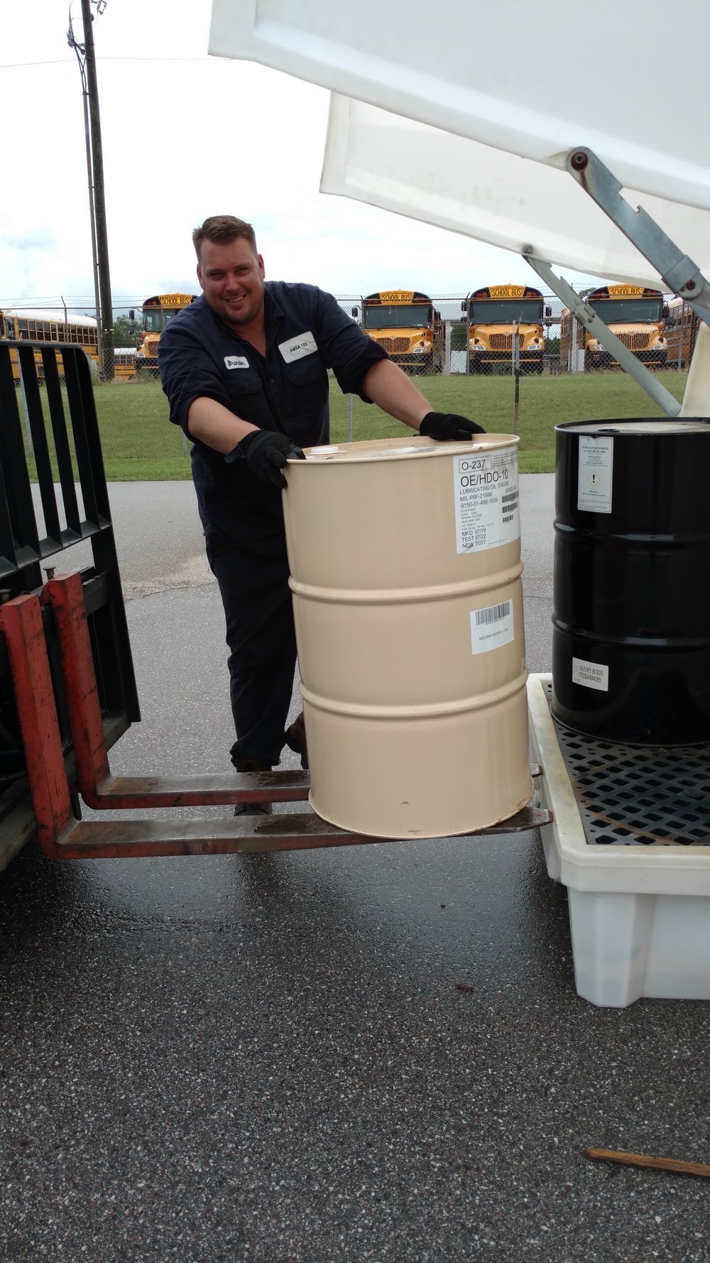 Loading Oil Barrel