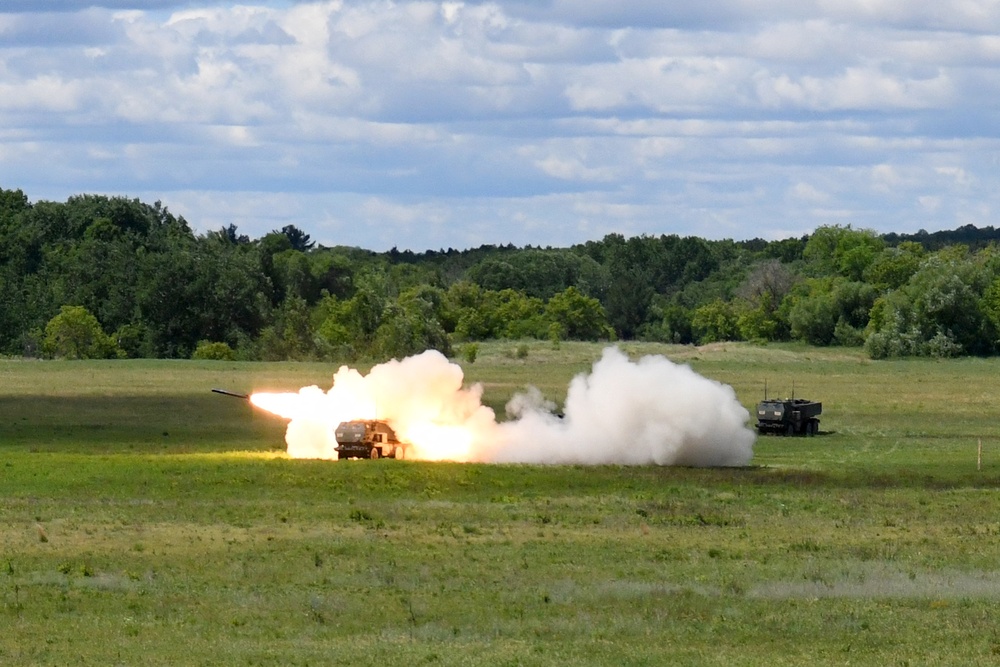 121st FA fires rockets with HIMARS