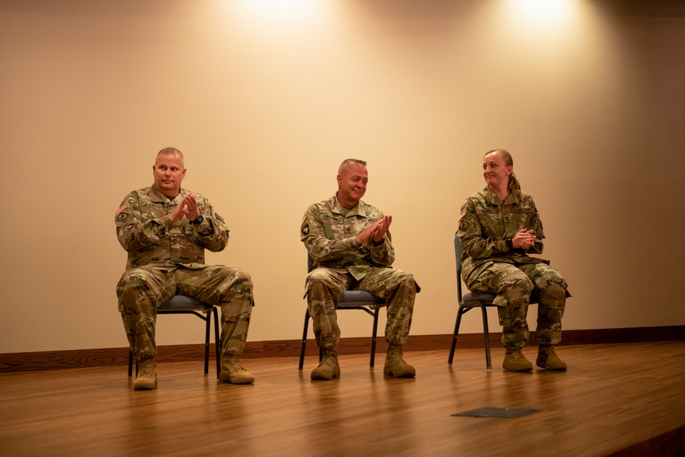 Promotion ceremony of Adrienne Gibbs to Master Sergeant