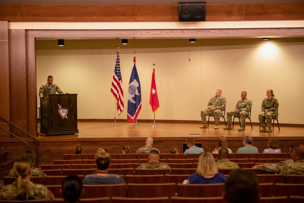 Promotion ceremony of Adrienne Gibbs to Master Sergeant